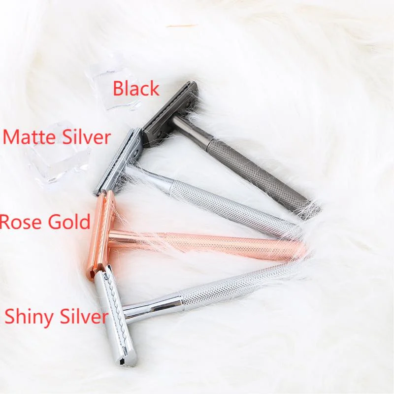 Multiple Color Metal Reusable Safety Razor for Women and Men