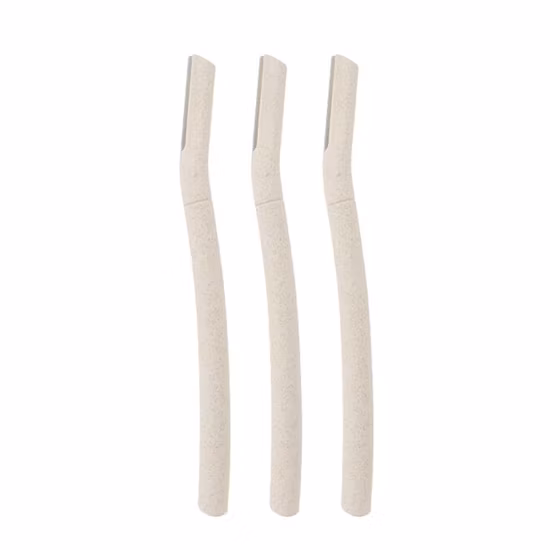 새로운 12PCS 팩 포장 아마존 밀짚 눈썹 트리머 메이크업 도구 Dermaplaning 눈썹 면도기에서 뜨거운 판매